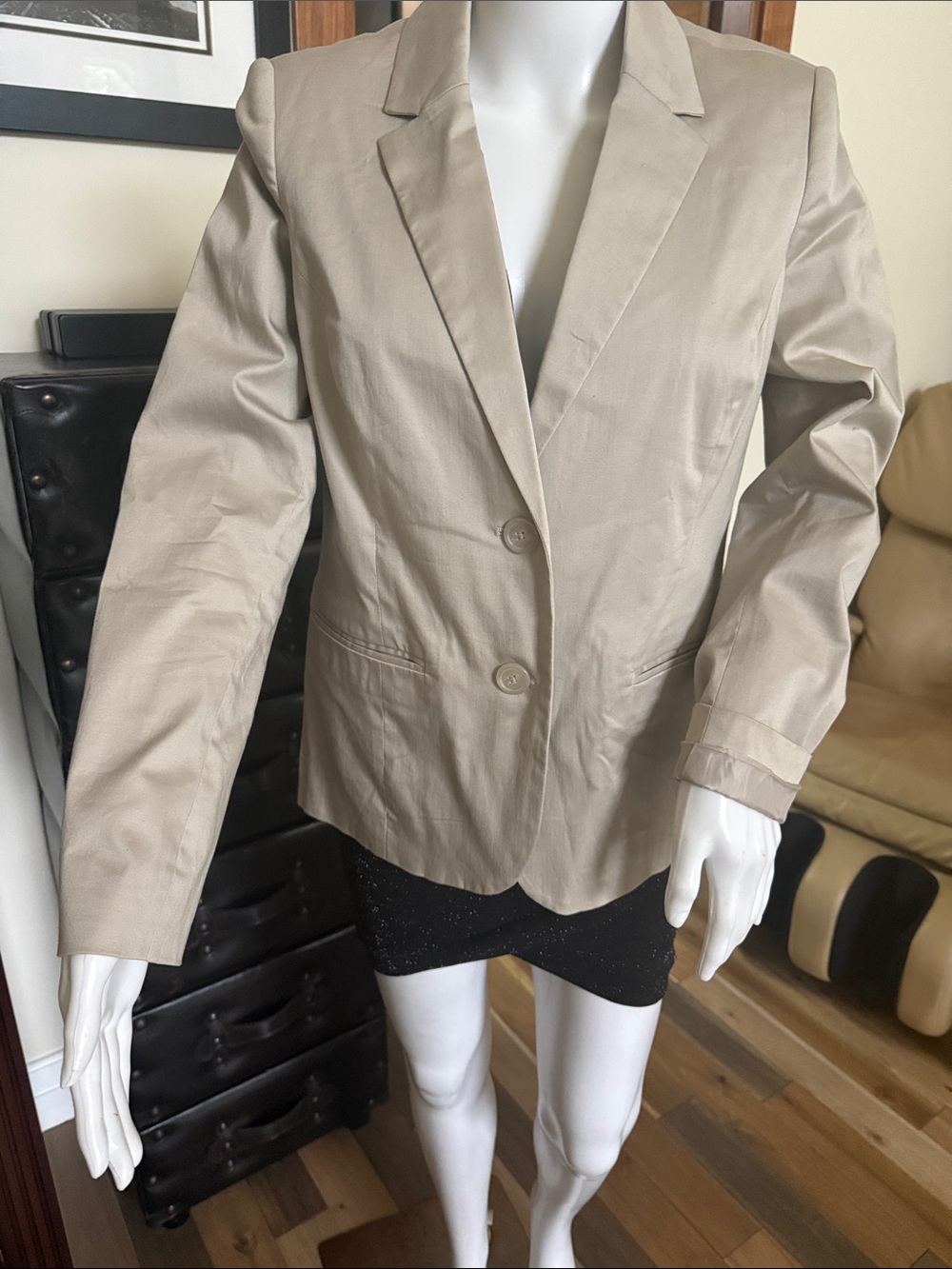 212 Collection Women's Tan Single-Breasted Tailored Blazer